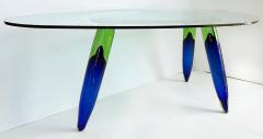 Roche Bobois Roche Bobois Maurice Barilone Murano Glass Dining Table Paris Signed - 4380778