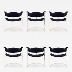  Roche Bobois Set of Six Brass Dining Chairs Roche Bobois - 443958