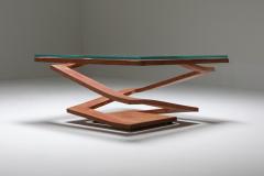  Roche Bobois Steel coffee table by Maurice Barilone for Roche Bobois 1980s - 1367361
