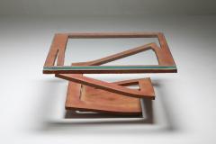  Roche Bobois Steel coffee table by Maurice Barilone for Roche Bobois 1980s - 1367370