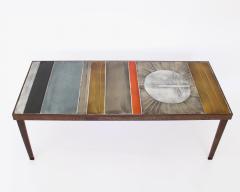  Roger Capron COFFEE TABLE BY ROGER CAPRON CERAMIC TABLE AU SOLEIL SUN MOTIF VALLAURIS C 1965 - 1928390