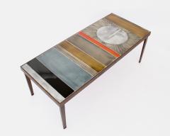  Roger Capron COFFEE TABLE BY ROGER CAPRON CERAMIC TABLE AU SOLEIL SUN MOTIF VALLAURIS C 1965 - 1928398