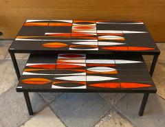  Roger Capron Ceramic coffee table Navettes France 1960s - 1928632