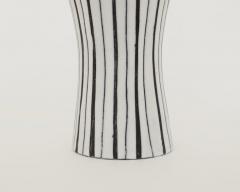  Roger Capron ROGER CAPRON BLACK AND WHITE CERAMIC VASE WITH LANCE OR ARROW MOTIF C 1957 - 1876026