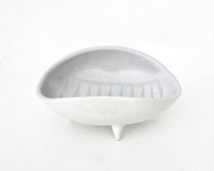  Roger Capron Roger Capron French Milky White Ceramic Dish or Coupe Vallauris Circa 1960 - 2069352