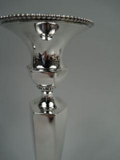  Roger Williams Silver Co Pair of American Modern Georgian Sterling Silver Candlesticks - 3764720