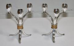  Rogers Bros Silver 1950s Roger Bros Flair Silver plated Candlesticks - 3449765