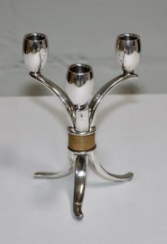  Rogers Bros Silver 1950s Roger Bros Flair Silver plated Candlesticks - 3449769