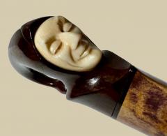  Roland Paris Jester Roland Paris Jester Mask and Walking Cane Rare Art Deco - 3794550