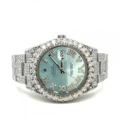  Rolex Watch Co 41MM Rolex Datejust With Light Blue Dial Roman Numerals Year 2010 Watch - 3556590