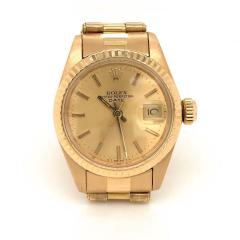  Rolex Watch Co ROLEX DATE OYSTER 18K YELLOW GOLD LADIES 26MM DIAL WATCH - 1744629