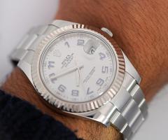  Rolex Watch Co Rolex Datejust II Mens 41mm Stainless Steel and White Gold Bezel Watch 116334 - 3500026