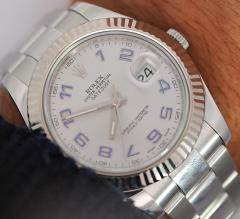  Rolex Watch Co Rolex Datejust II Mens 41mm Stainless Steel and White Gold Bezel Watch 116334 - 3500027