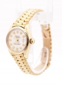  Rolex Watch Co Rolex President Datejust 18k Gold Diamond Dial Ladies Watch 79178 Box Papers - 3504552