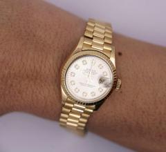  Rolex Watch Co Rolex President Datejust 18k Gold Diamond Dial Ladies Watch 79178 Box Papers - 3504580