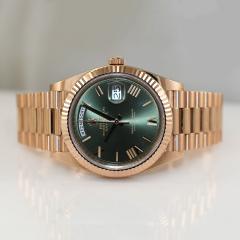  Rolex Watch Co Rolex President Green Dial 18K Rose Gold Watch 40mm - 4478813
