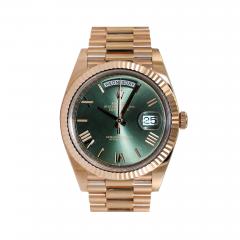  Rolex Watch Co Rolex President Green Dial 18K Rose Gold Watch 40mm - 4483866