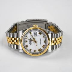  Rolex Watch Co Rolex Two Tone Datejust w White Roman Numeral Dial 36mm - 4525816