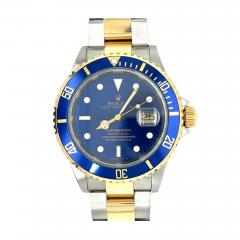  Rolex Watch Co Submariner Date Blue Dial 40MM Ref 16613 in 2 Tone Oyster Bracelet Pre Owned - 3631881