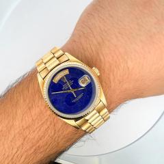  Rolex Watch Co Vintage Rolex Day Date Lapis Lazuli 18K Yellow Gold 36mm Watch - 3974388