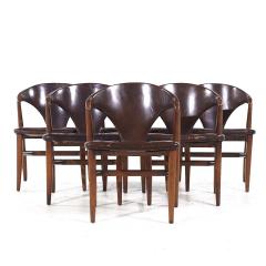  Romweber Romweber Mid Century Walnut Dining Chairs Set of 6 - 3826555