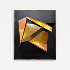  Ron Hinton Ron Hinton 1994 3D Metal Wall Sculpture Linear Sketch  - 3639646