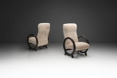  Rosello Paris Pair of Armchairs with Circular Armrests by Rosello Paris France 1970s - 4785165