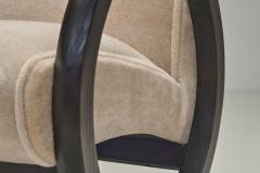  Rosello Paris Pair of Armchairs with Circular Armrests by Rosello Paris France 1970s - 4785175
