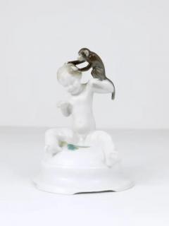  Rosenthal 1900s Rosenthal Putto Monkey Porcelain Sculpture Ferdinand Liebermann Germany - 4042378