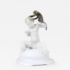  Rosenthal 1900s Rosenthal Putto Monkey Porcelain Sculpture Ferdinand Liebermann Germany - 4044122