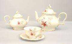  Rosenthal 22 Piece Bavarian White Porcelain Chippendale Tea Set - 4200699