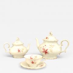  Rosenthal 22 Piece Bavarian White Porcelain Chippendale Tea Set - 4260724