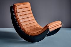  Rosenthal Einrichtung Verner Panton Relaxer II Rocking Chair by Rosenthal with new upholstered Leather - 4683503