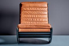  Rosenthal Einrichtung Verner Panton Relaxer II Rocking Chair by Rosenthal with new upholstered Leather - 4683505