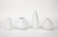 Rosenthal Martin Freyer for Rosenthal Mini Pliss e Matte White Vases - 4463022
