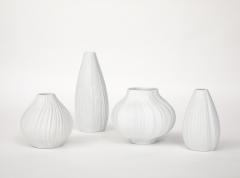  Rosenthal Martin Freyer for Rosenthal Mini Pliss e Matte White Vases - 4463024
