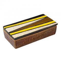  Rosenthal Netter Rosenthal Netter Box Ceramic Yellow Black White Brown Geometric Signed - 2805521