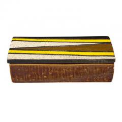  Rosenthal Netter Rosenthal Netter Box Ceramic Yellow Black White Brown Geometric Signed - 2805522