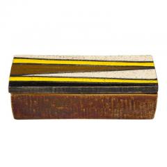  Rosenthal Netter Rosenthal Netter Box Ceramic Yellow Black White Brown Geometric Signed - 2805524