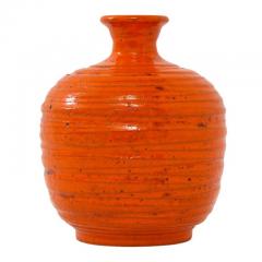  Rosenthal Netter Rosenthal Netter Vase Ceramic Orange Ribbed - 2743553