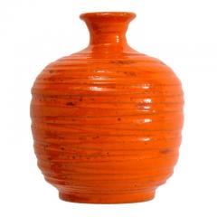  Rosenthal Netter Rosenthal Netter Vase Ceramic Orange Ribbed - 2743565
