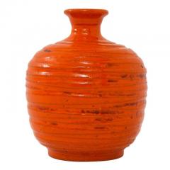  Rosenthal Netter Rosenthal Netter Vase Ceramic Orange Ribbed - 2743567