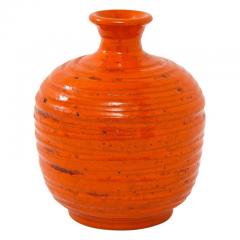  Rosenthal Netter Rosenthal Netter Vase Ceramic Orange Ribbed - 2743568