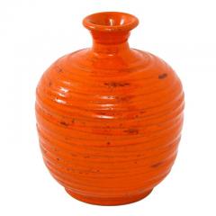  Rosenthal Netter Rosenthal Netter Vase Ceramic Orange Ribbed - 2743574