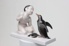  Rosenthal Rosenthal Porcelain Figure of Boy and a Penguin by F Liebermann 1910 Germany - 3220703