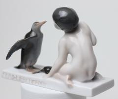  Rosenthal Rosenthal Porcelain Figure of Boy and a Penguin by F Liebermann 1910 Germany - 3220704