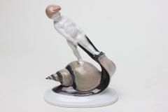  Rosenthal Rosenthal Porcelain Figure of Ground Fairy Riding a Snail 1923 Germany - 3220875