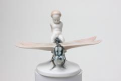  Rosenthal Rosenthal Porcelain Figure of Ground Fairy Riding on Dragonfly 1912 Germany - 3220897