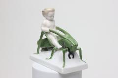  Rosenthal Rosenthal Porcelain Figure of a Ground Fairy Riding a Grasshopper 1920 Germany - 3220971