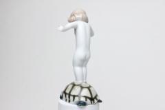  Rosenthal Rosenthal Porcelain Figurine of Child Standing on a Turtle by Gustav Oppel - 3222246
